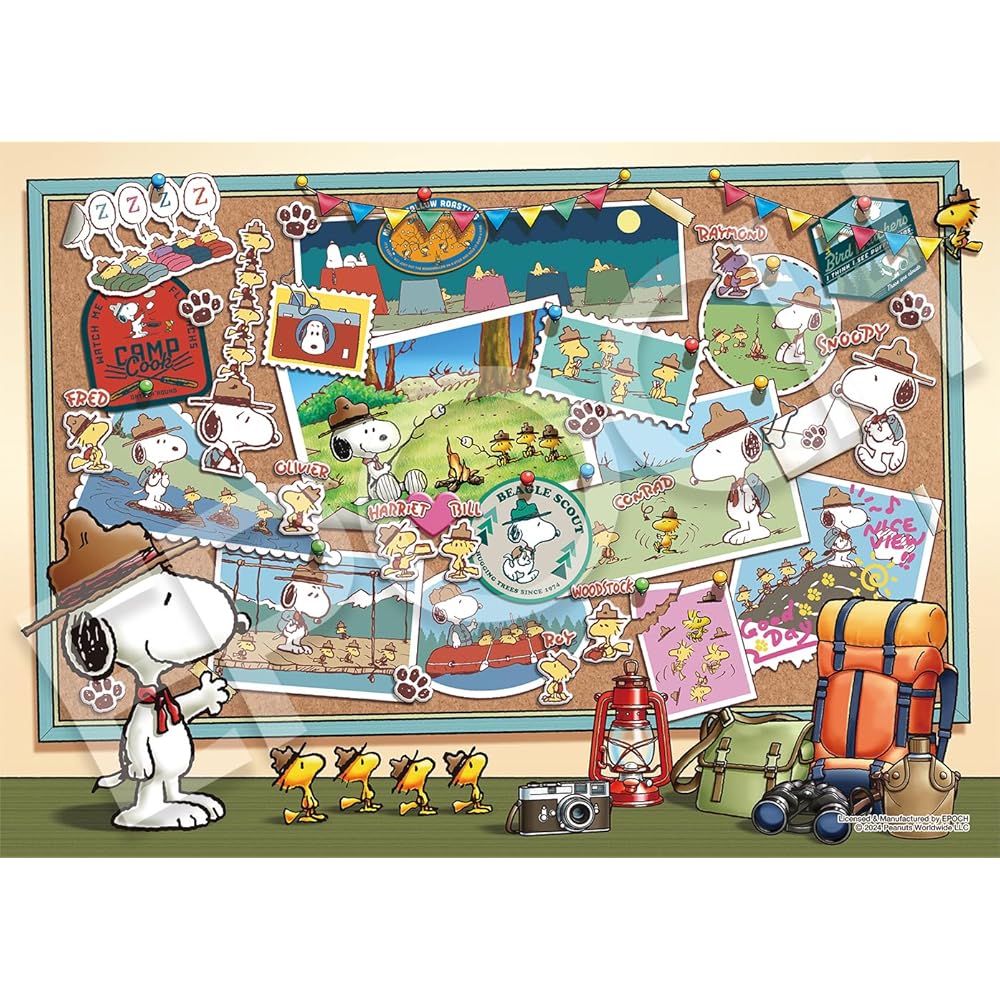 Пазл EPOCH Peanuts Снупи Скаут-Бигль 500 деталей 38x53 см с клеем и шпателем