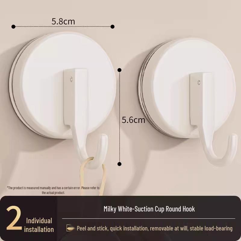 Vacuum Adhesive Suction Hooks - No-Drill, Strong Hold for Kitchen, Bathroom & Toilet Walls