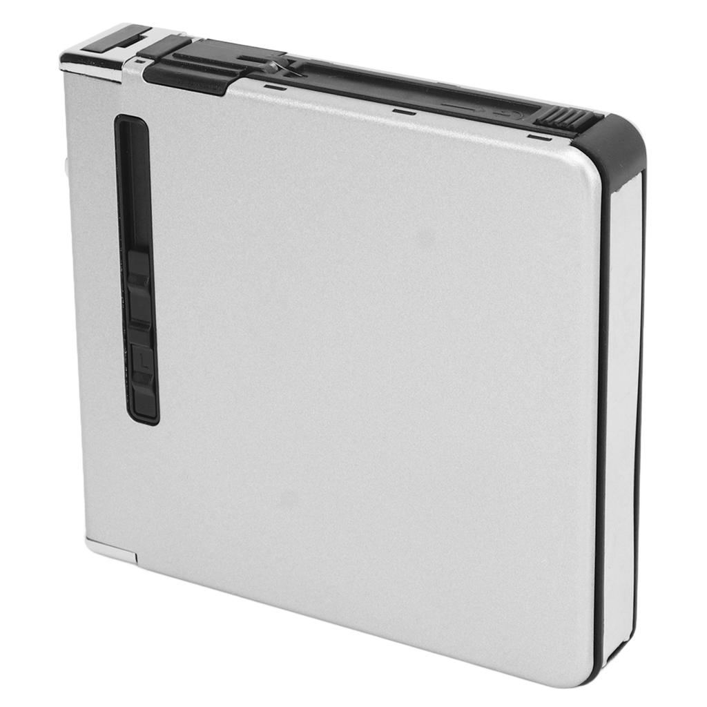 20 Regular Cigarettes Case Box USB Rechargeable Cigarette Case with Lighter for Men Women Ideal