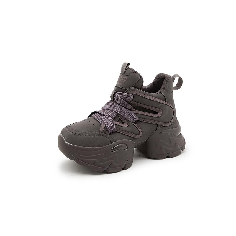 Inner Height Increase Trend Dad Shoes Women 2025 Autumn New Thick-soled High-top Versatile Ins Trendy Casual Shoes Sports Shoes