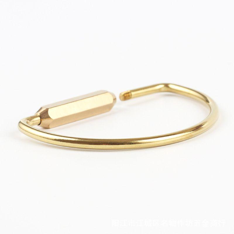 Buy Durable Brass Screw Lock Keychain Simple Brass Key Chain Lock Clip