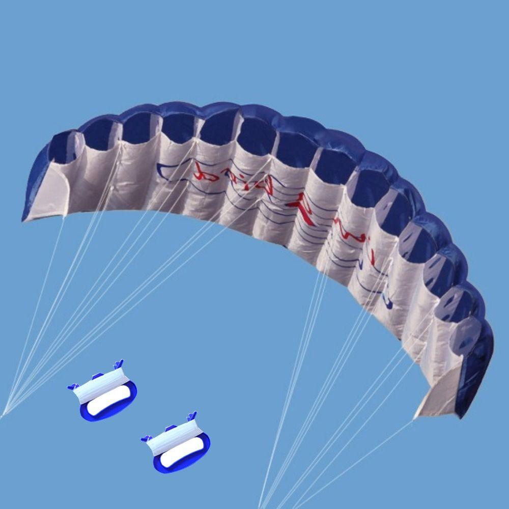 

Мягкий 1,4-метровый парашютный кайт с двумя стропами для спорта на пляже, профессиональный трюковой кайт для спорта на открытом воздухе синий