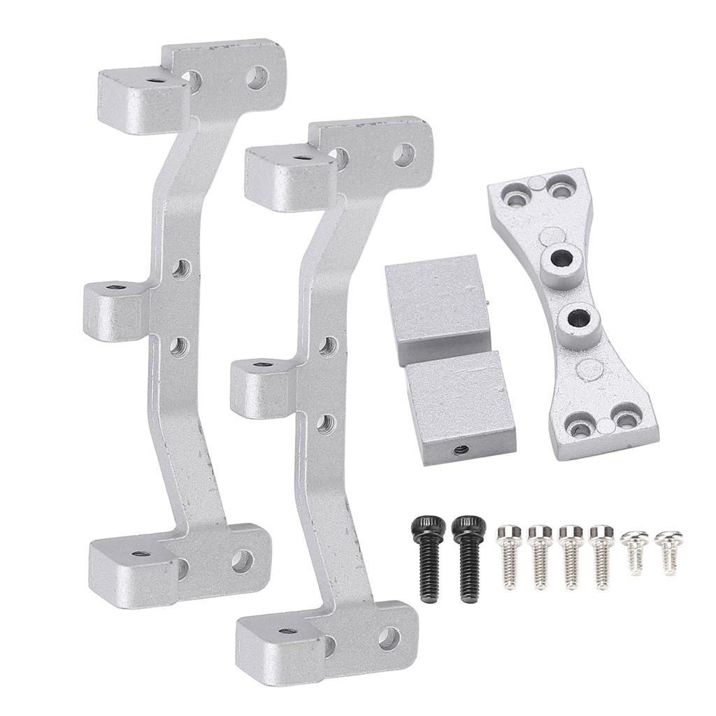 RC Car Modification Tie Rod Seat with Rear Axle Steering Gear Bracket for MN 112 99S D91 D90Silver