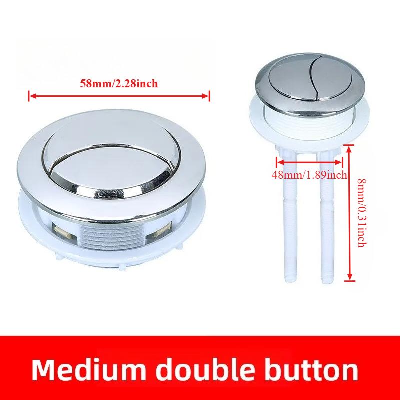 Toilet Tank Round Valve Push Button Round Dual Press Tank Push Switch Water Saving Rod Accessories Dual Flush 38/48/58mm
