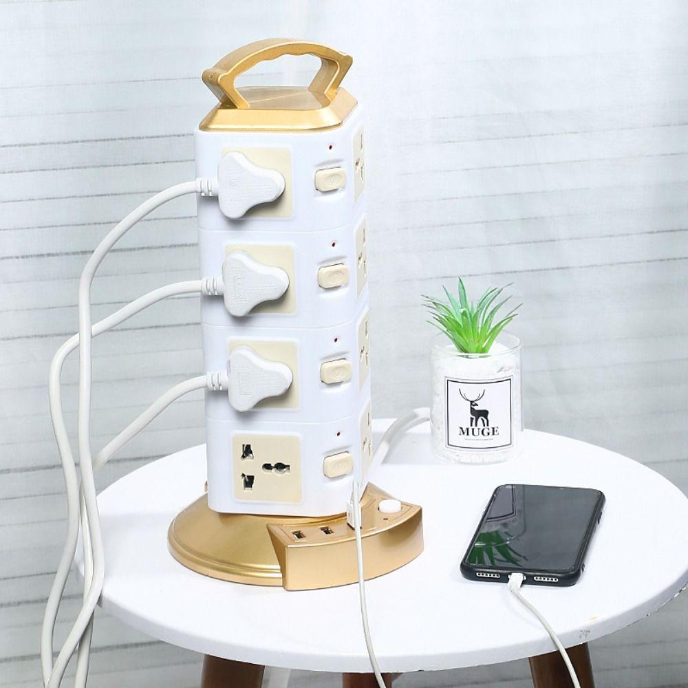 

Rotating Plug Multi-Plug Outlet Universal Power Board Surge Protector Outlet Power Strip Expansion EU-Two Layers