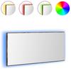 Wall Mounted Mirror in Brown 80 x 37 cm Glass and Engineered Wood