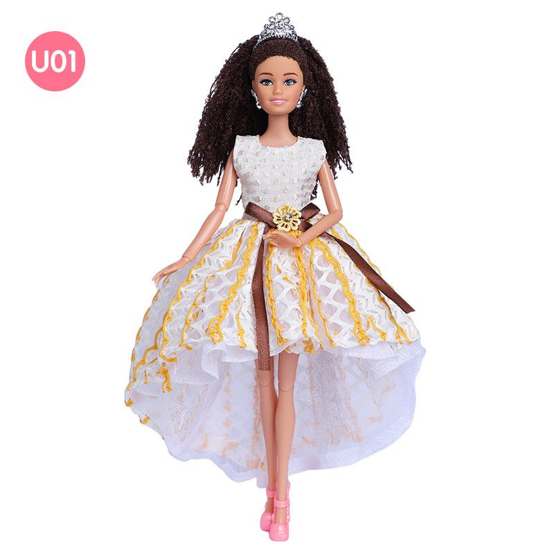 

Кукла Барби 30 см с грязными косичками, европейская и американская личность, многосуставной подвижный целый комплект упакованной кукольной кружевной одежды U01