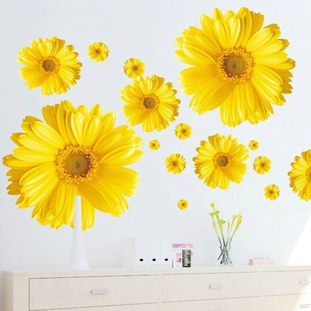 

Removable Bedroom Living Room Home Decoration Mural Sticker Wall Decals Decor Sticker Wall Stickers жовтий