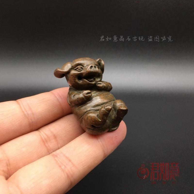 Solid Zodiac Pig Copper Cute Piggy Ornament Four Little Pigs Creative Incense Holder Tea Pet