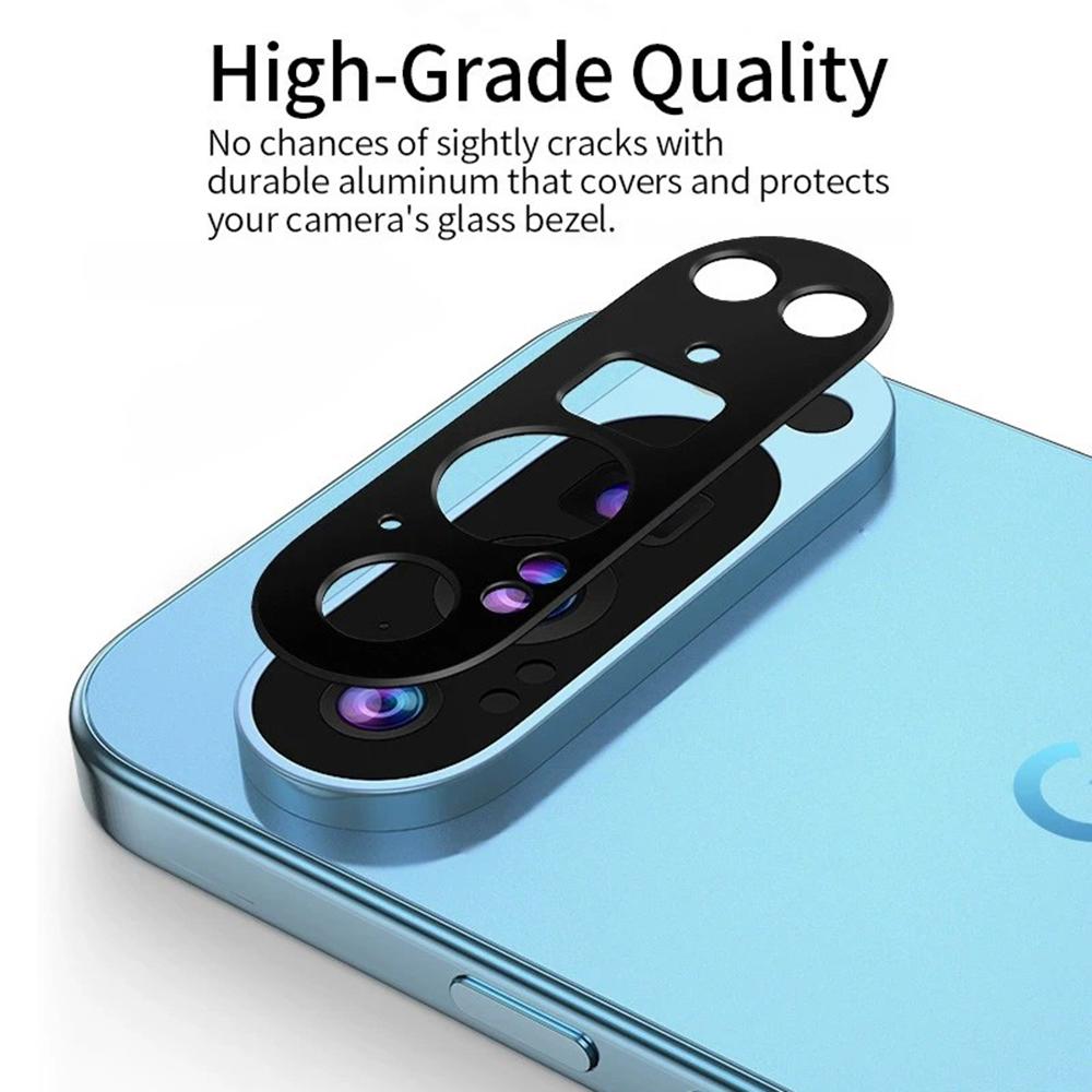 WANLONFENG Série LHJ Pro Google Pixel 9 Pro Kovový chránič objektivu fotoaparátu Integrovaná fólie na objektiv