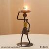 Nordic Metal Candlestick Abstract Character Sculpture Candle Holder Decor Handmade Figurines Home Decoration Art Candelabros