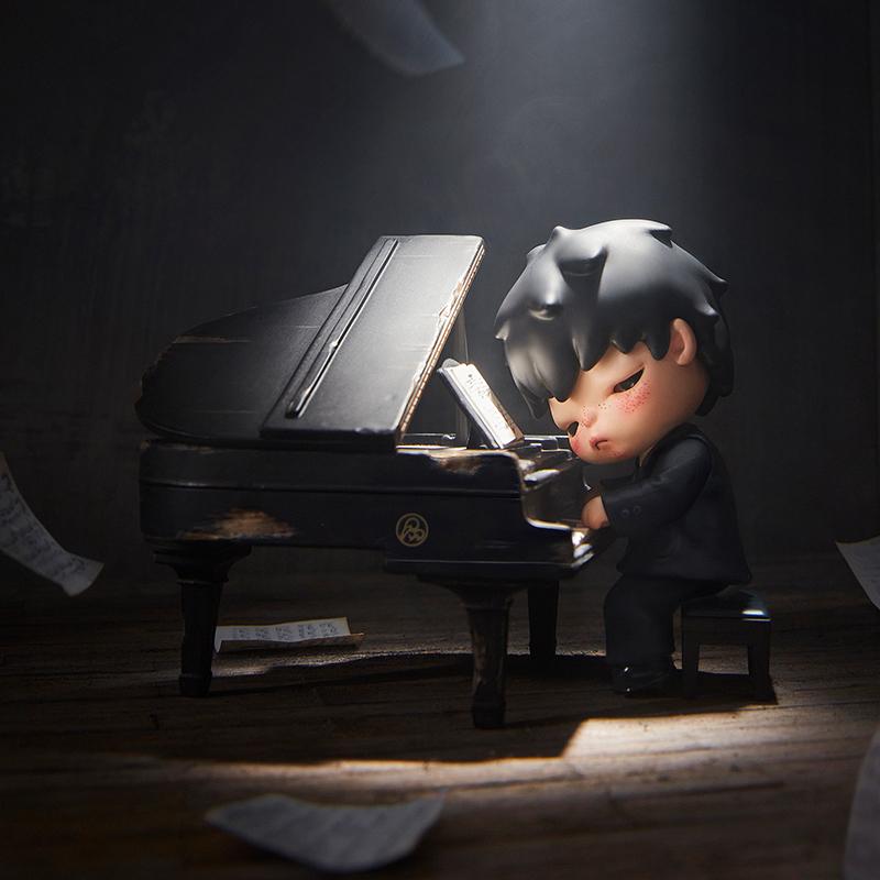 New POP MART Hirono The Pianist Figure PPMT-2505-0019