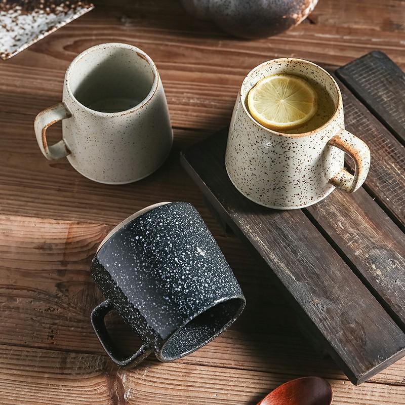 350mL Japanese Creative Retro Ceramic Mug Office Tea Cup Coffee Mug Breakfast Milk Cup Household Kitchen Water Cup 2025 New