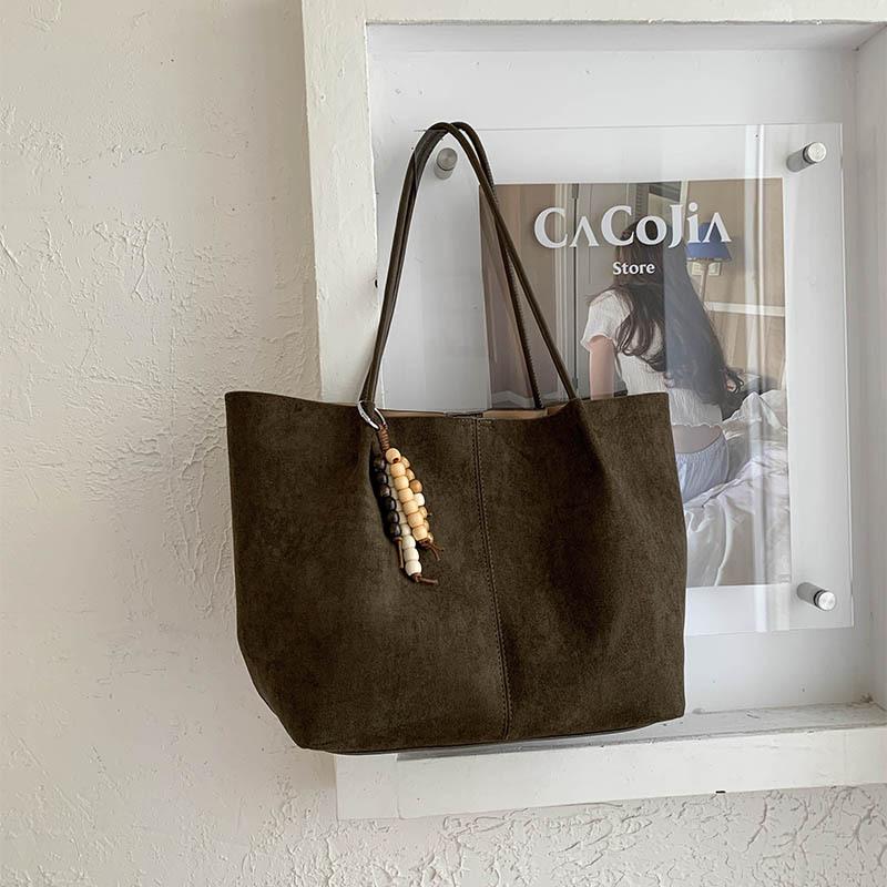 Frosted Retro Bag Women's Large Capacity 2025 New Autumn and Winter Versatile Single Shoulder Mother and Child Bag Commuter Tote Bag