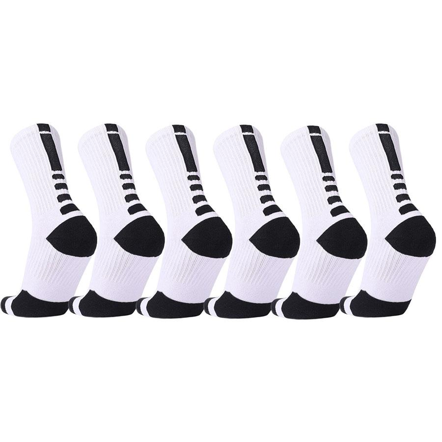 6 Paar Frotteesohle Sportsocken für Herren Damen Fußball Basketball Baseball Rugby Fußball Laufen Tennis