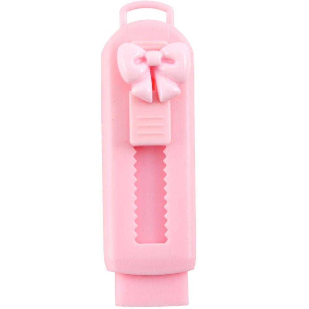 Cartoon Push-pull Eraser Portable Bow Rubber Stationery Supply Pencil Rubber  Writing