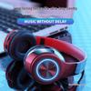2025 Luminous Wireless Over-Ear Bluetooth Headphones with Heavy Bass and Large Earcups for Boys, Ideal for Running.