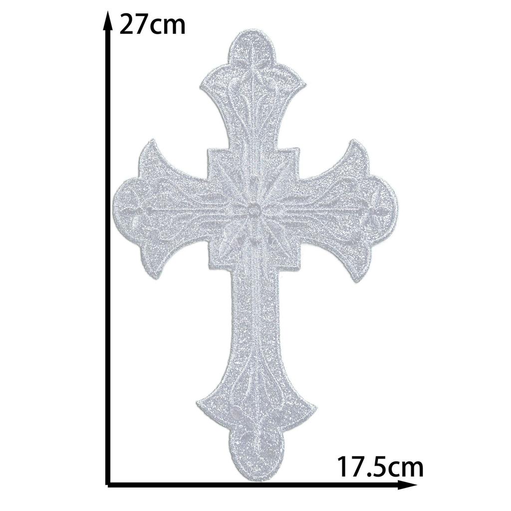 Adesivo in Stoffa Ricamato a Croce Multicolore Accessori per Abbigliamento Fori nei Vestiti Decorazione Fai da Te Fatta a Mano Toppa da Stirare Tessuto Artistico