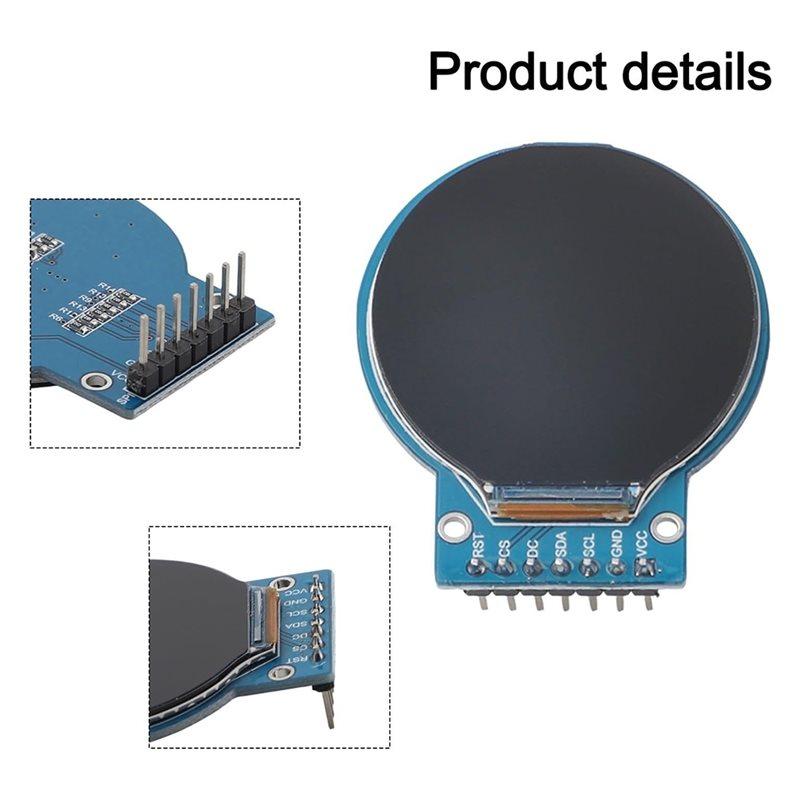 Premium-4PCS .28 Inch Circular TFT Display 240X240 Resolution, GC9A01 Driver Chip Compatible, SPI Interface IPS Screen