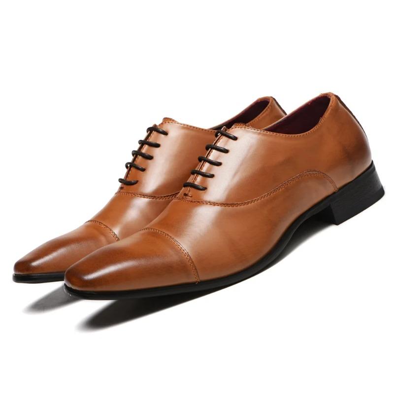 High Quality Men Dress Shoes Male Breathable Casual Shoes Leather Business Office Shoe Luxury Oxfords Shoes New Men Formal Shoe
