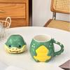 Creative Strange Snake Ceramic Mug Cute Cartoon Office Home High Value Couple Ceramic Water Cup with Lid