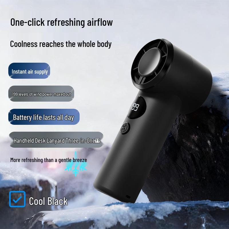 T100S High-Speed USB Rechargeable Portable Turbo Mini Fan Style
