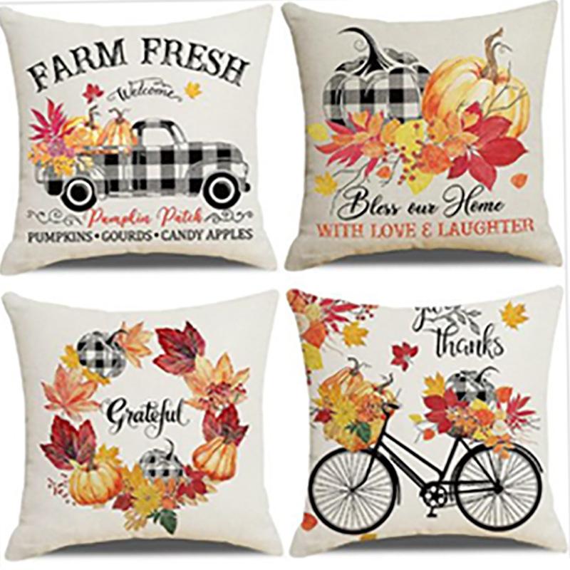 Christmas Pillow Home European Linen Sofa Cushion Cushion New Pillow Case