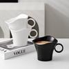 French ceramic mug coffee cups High aesthetic household water cup Piano baked paint surface Large capacity breakfast milk mug