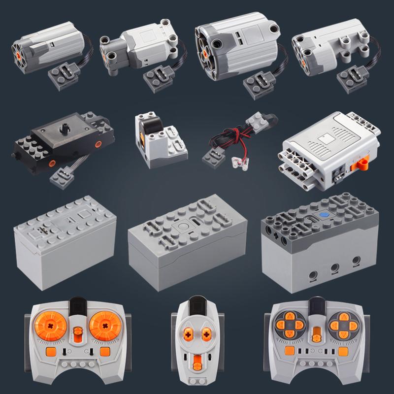 Building Blocks Motor Technic Power Function Battery Box IR Remote Receiver Light Compatible Kids Toys