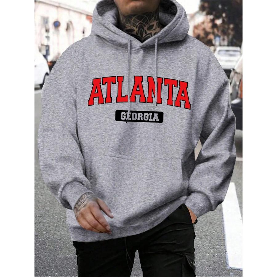 Atlanta Feorgia Atlanta Feorgia Druck Männer Sweatshirt Harajuku Casual Hoody Mode Lose Hoodie Vintage Fleece Tops