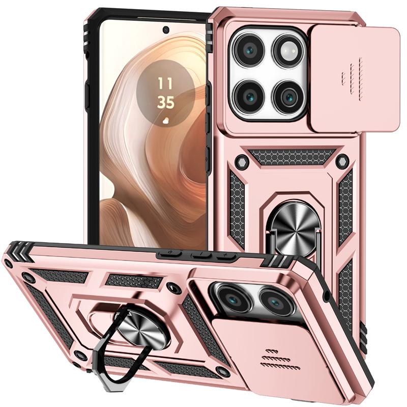 Full Cover For Motorola Edge 2025 Case For Moto Edge 2025 Push Window Magnetic Phone Holder Back Case For Moto Edge 2025 Case