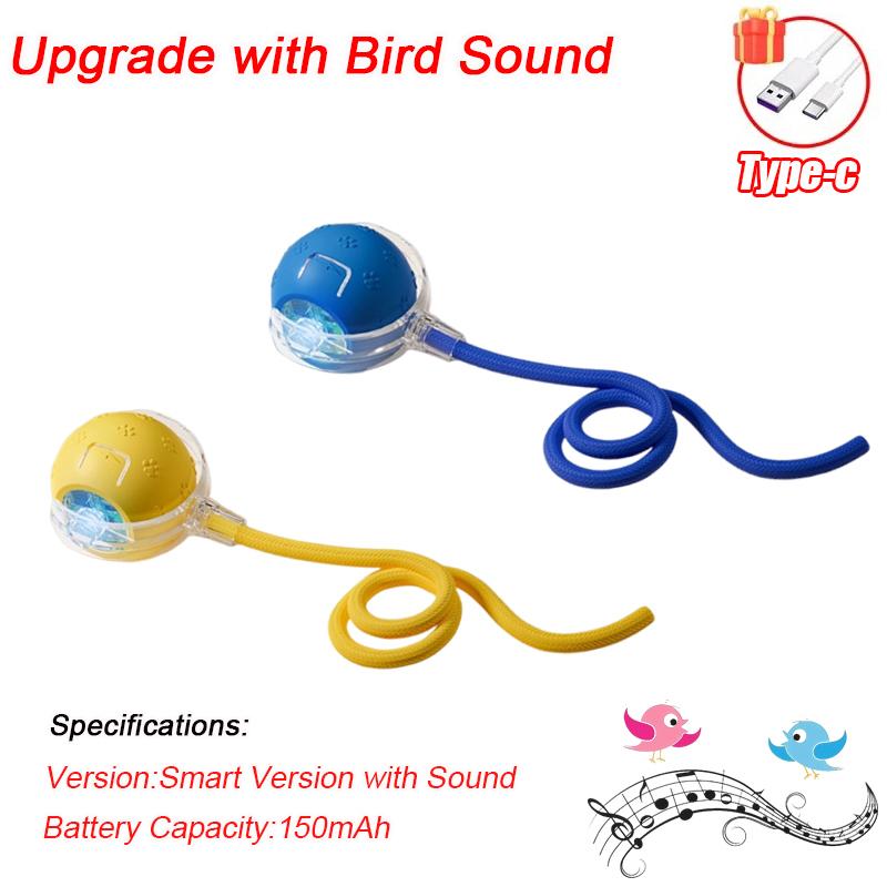 Upgrade Smart Interactive Cat Toys Ball Pet Interaction with Bird Sound Automatic Rolling Ball Toy for Cat Electric Dog Ball Toy