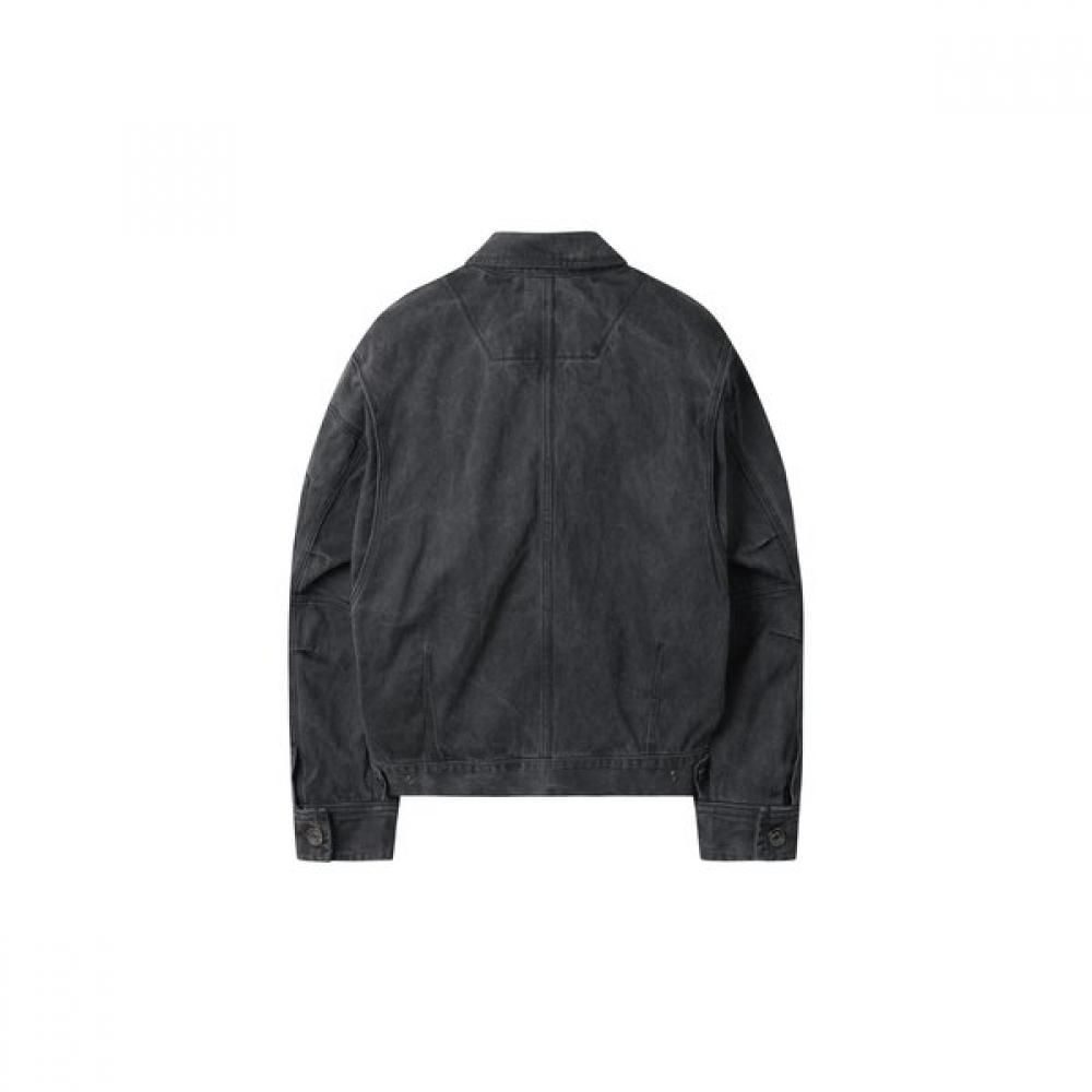 Customellow Gray Pigment Dying Blouson Cwuam25381gyd