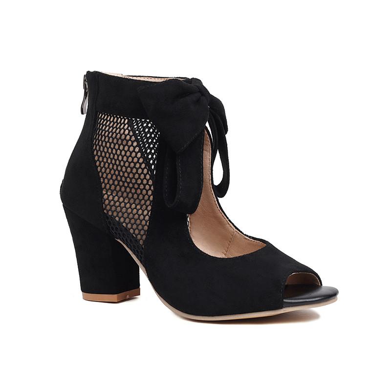 

Жіночі босоніжки на високих підборах, весна/літо, нові елегантні та зручні туфлі на товстому каблуці з великим ротом риби 38