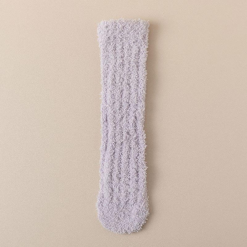 Coral Fleece Thermal Maternity Socks for Women - Winter & Fall Edition Thickened & Fleece-Lined Loose-Fit Floor Socks for Home & Sleep