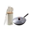 Zhang Xiaoquan Mantinfang 32cm Wok & Geometric Moonlight Knife Set