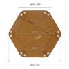 Hexagonal PU Leather Dice Tray - Board Game Accessories & Sundries Storage Box