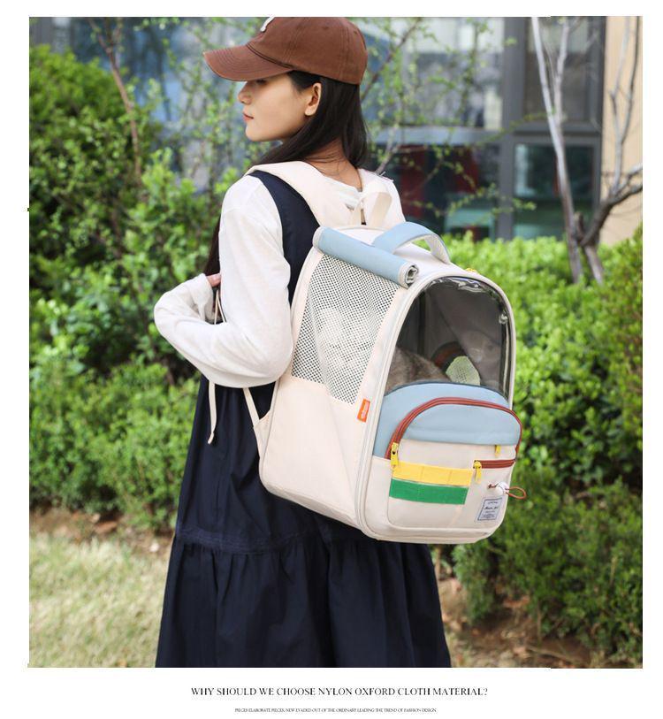 Large Capacity Breathable Pet Backpack & Shoulder Bag - Comfortable, Scratch-Resistant, Portable Outdoor Pet Carrier