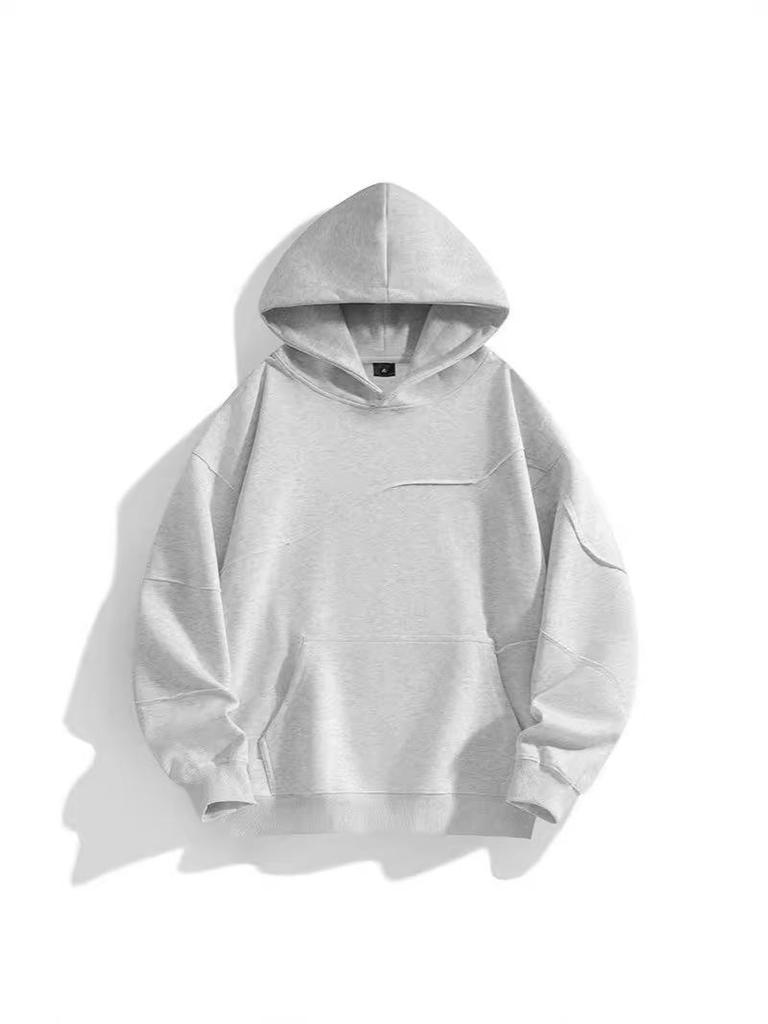 Sweat à capuche tendance pour homme: Design Déstructuré, Style High Street, Surpiqué pour le Printemps/Automne.