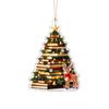 Christmas Acrylic Hanging Ornament, 2D Flat Holiday Tree Decoration for Home and Gift