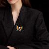 Butterfly Painted Animal Accessories Button Brooch