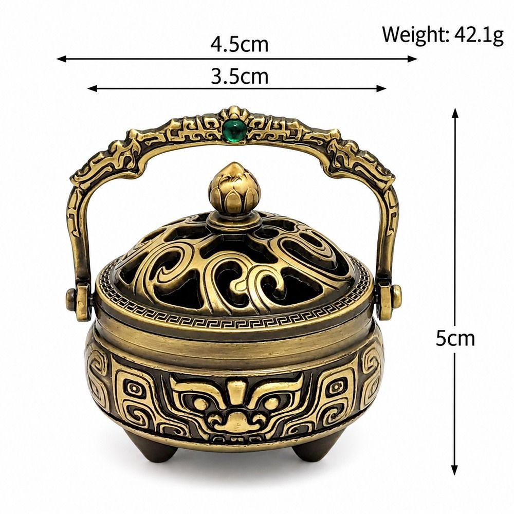 Chinese Style Incense Censer Alloy Fragrance Holder New Incense Burner Desktop Ornament