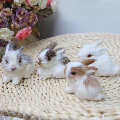 Simulation Plush Rabbit Toy Cute Mini Bunny Cute Car Accessories for Girls Car Decoration Automoblie Ornament Anime Car Decor