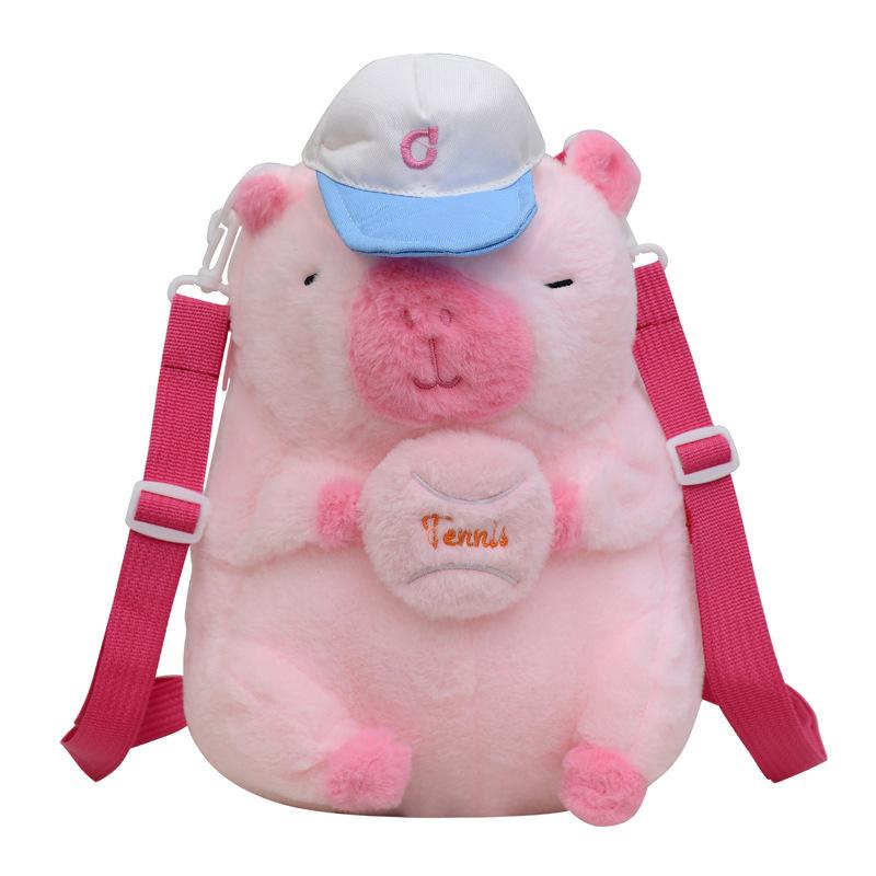 Creative cartoon doll backpack trendy cute ugly capybara plush bag