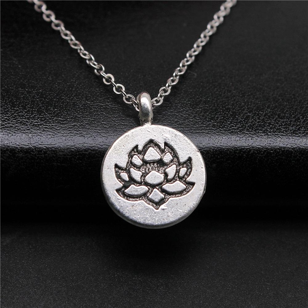 Creativity Retro Exquisite Fashion Party Jewelry Accessories Gift Lotus Flower Buddhist Yoga Pendant Necklace
