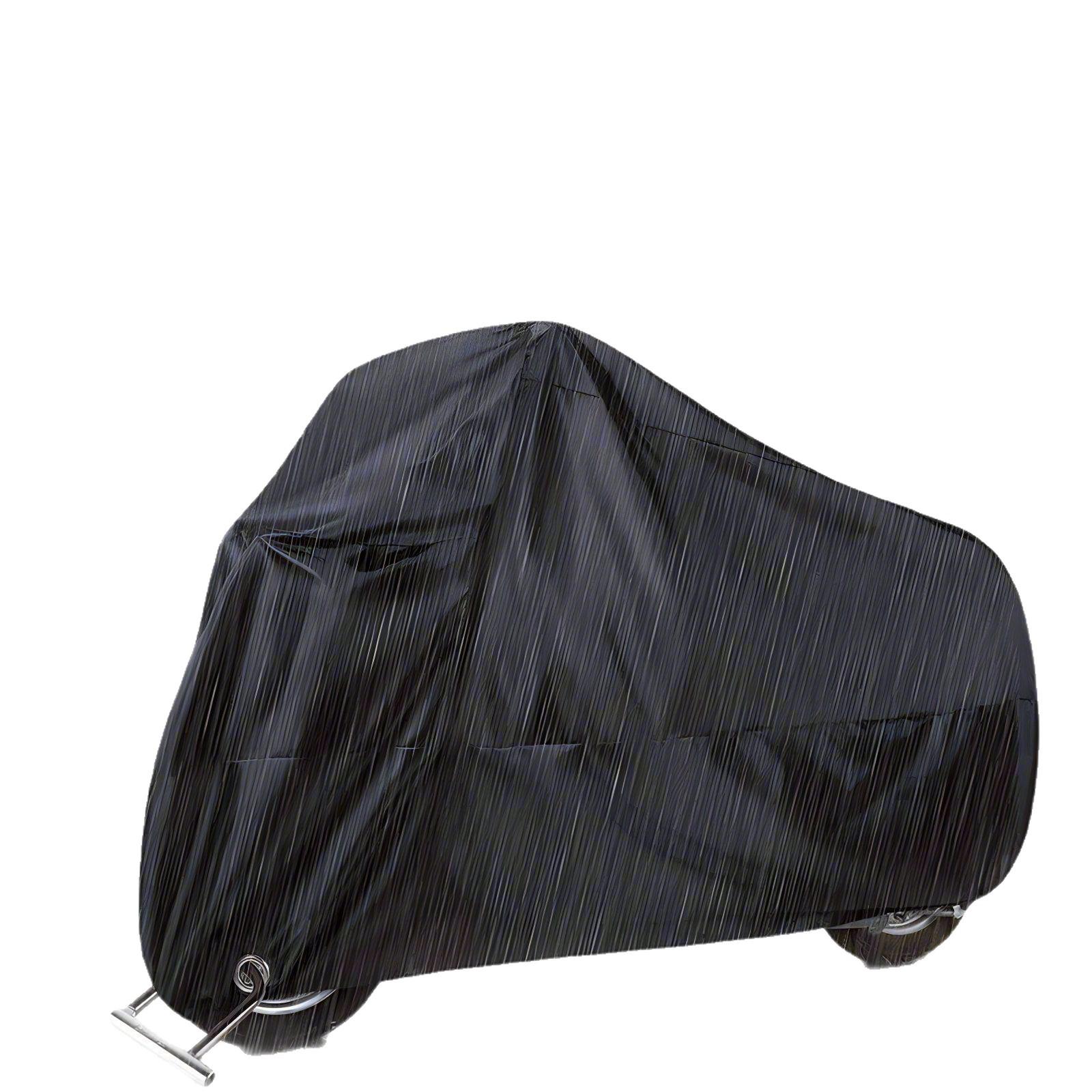Silver-coated 210D Rainproof Motorcycle & Bicycle Cover - Weatherproof and Dustproof M
