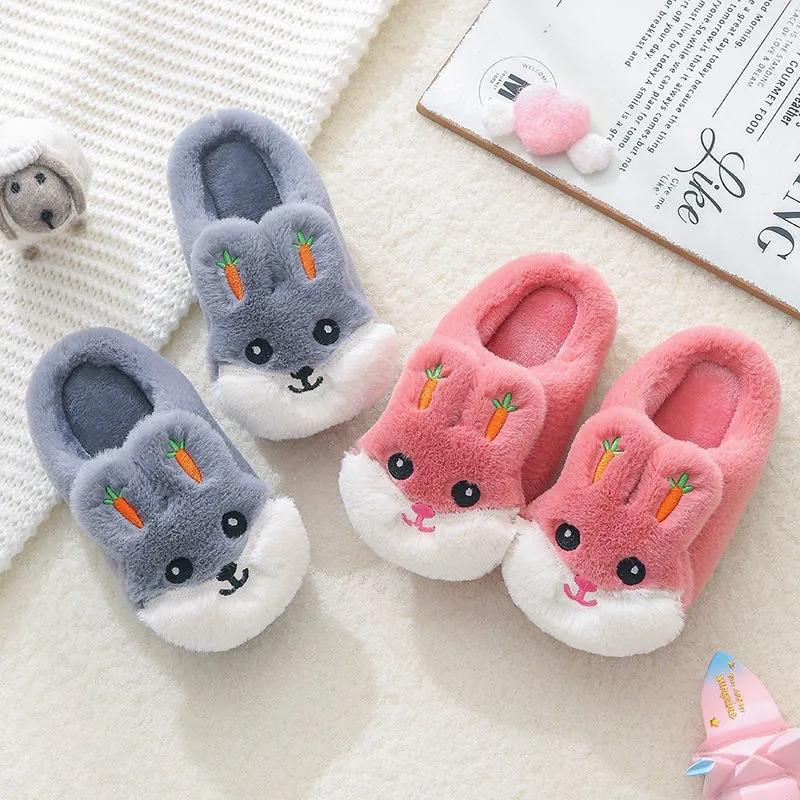 thumbnail image 2 of Efeng Baby Animal Plush Slippers - Warm, Non-Slip Indoor House Shoes For Toddlers & Little Kids 2 of 13