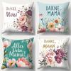 Home Decor Floral DANKE MAMA Cushion for Mom Pattern Cushion Cover Suitable for Sofa Bedroom Car Pillow Cover