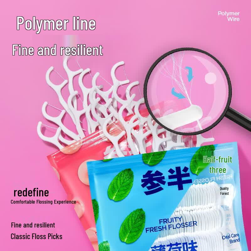 Mint Flavored Dental Floss Picks, 100 Count