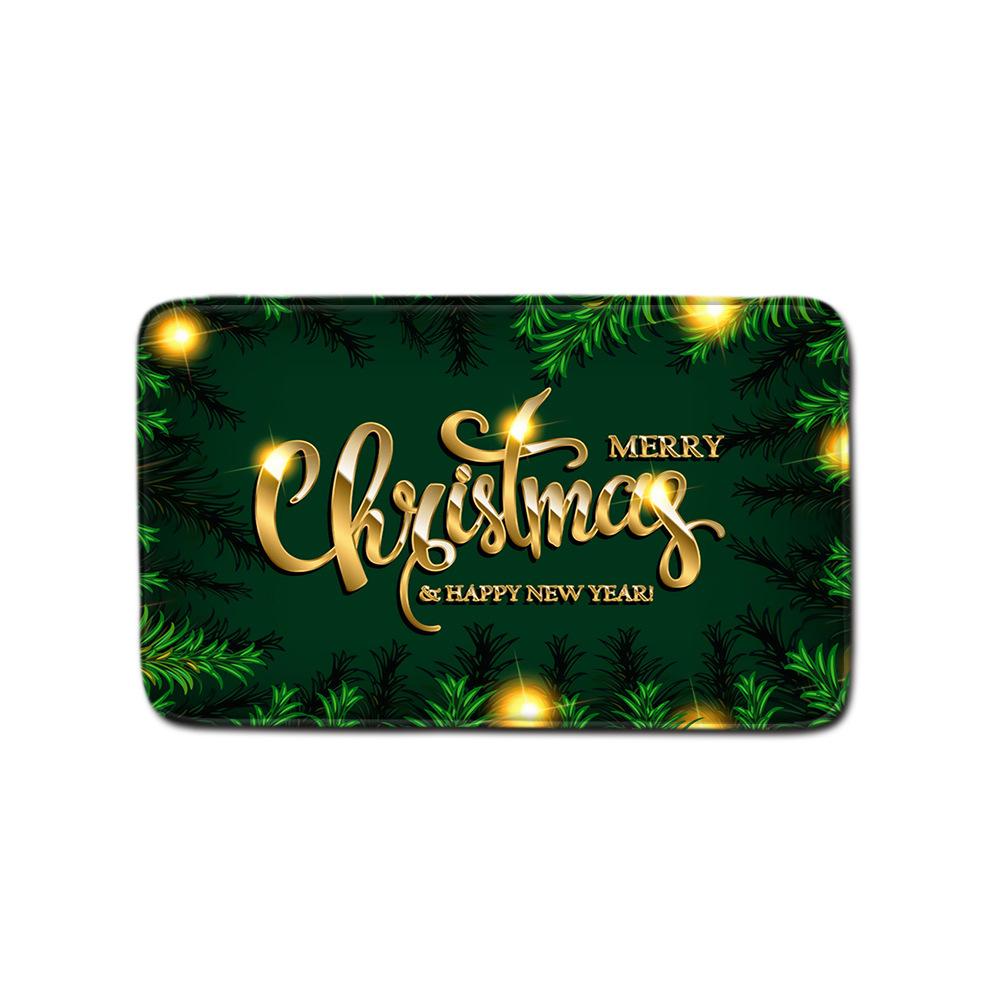 Christmas Household Bathroom Shower Curtain Four-Piece Bathroom Non-Slip Door Mat Bedroom Living Room Floor Mat Carpet